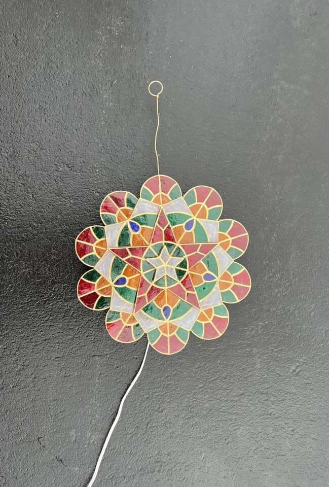 Larger Blinking Capiz Parol Light Up Star Lantern