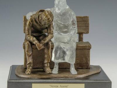 Religious Statue LDS Never Alone Still With You