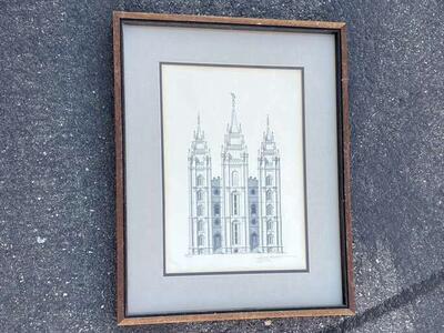 Doug Corbett Salt Lake Mormon LDS Temple Sketch