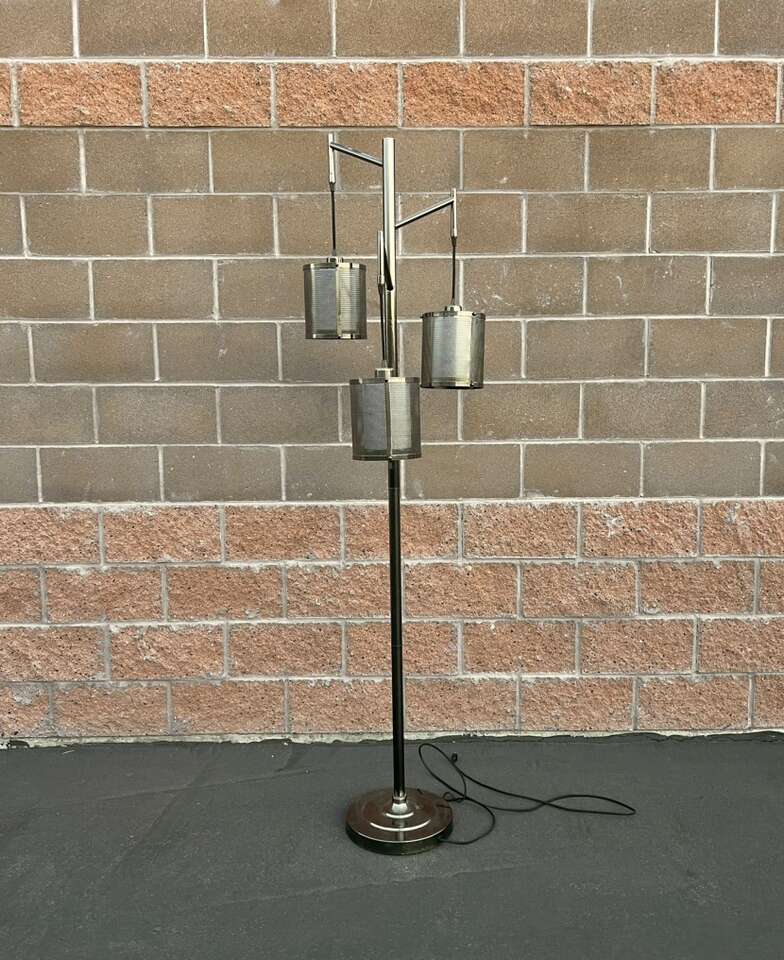 Stainless Steel Triple Light Floor Lamp Modern