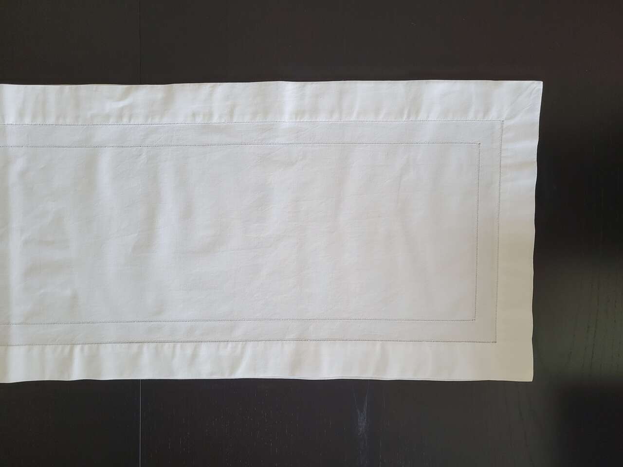 Vintage Dresser Scarf with Hemstitched Border