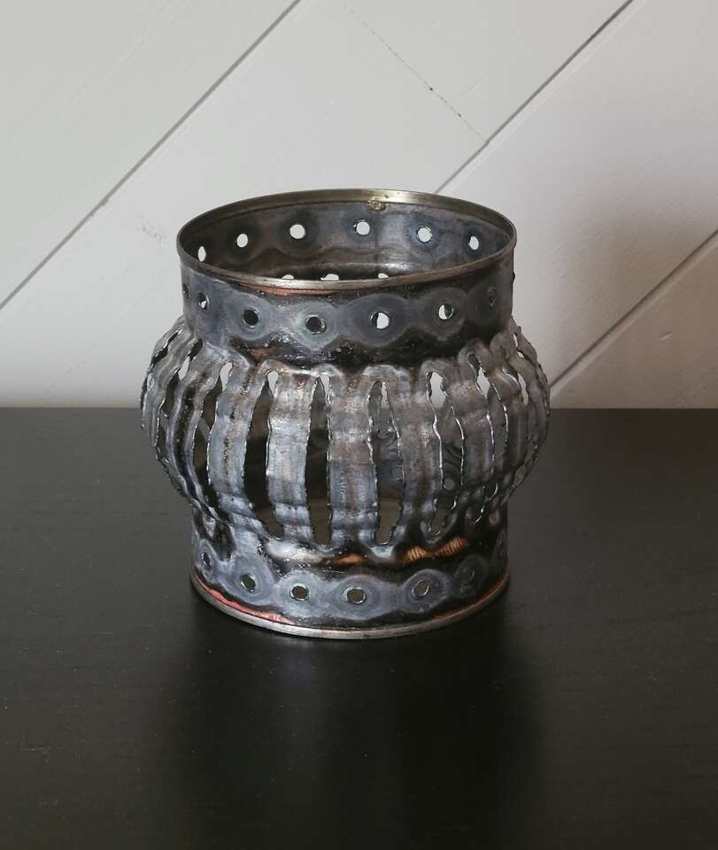 Tin Can Art Candle Holder