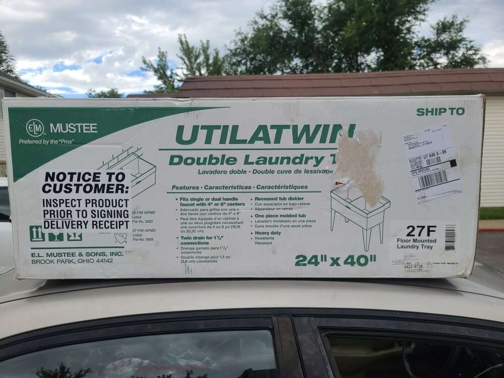 MUSTEE UTILATWIN Double Laundry Tub 24"x 40" Lavad