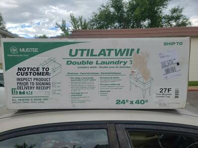 MUSTEE UTILATWIN Double Laundry Tub 24"x 40" Lavad