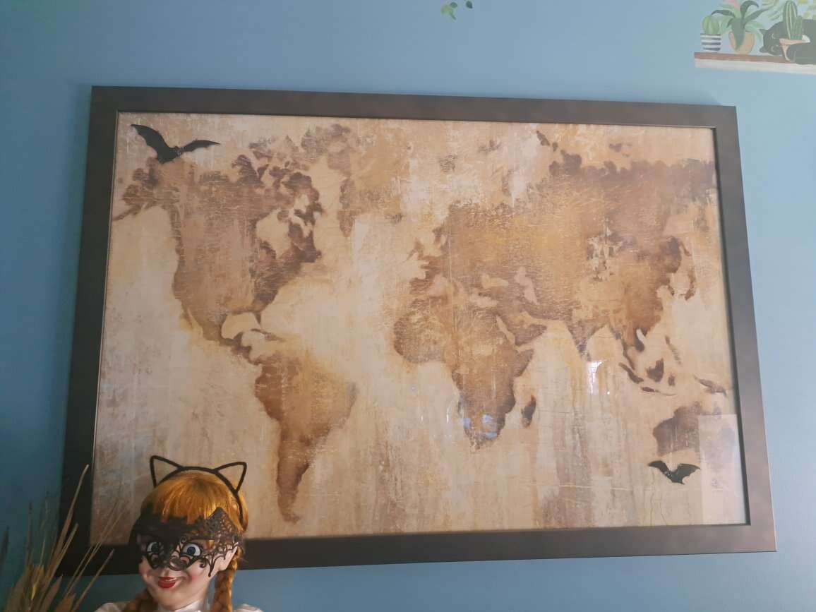 Framed World Map Art