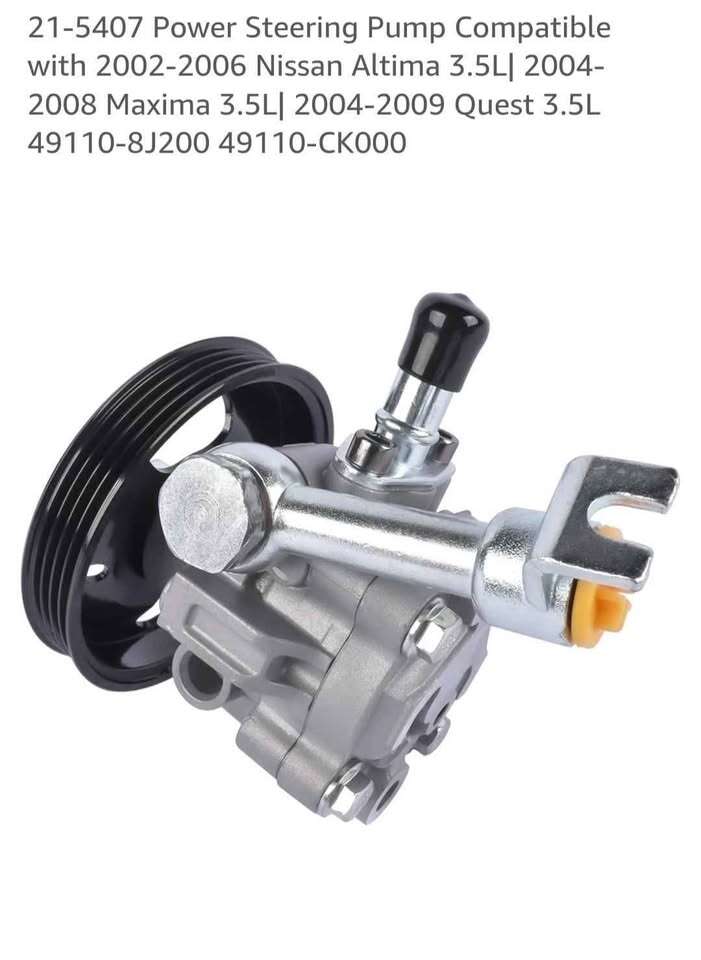 Power Steering Pump 02-06 Nissan Altima, 04-08 Maxima, 04-09 Quest