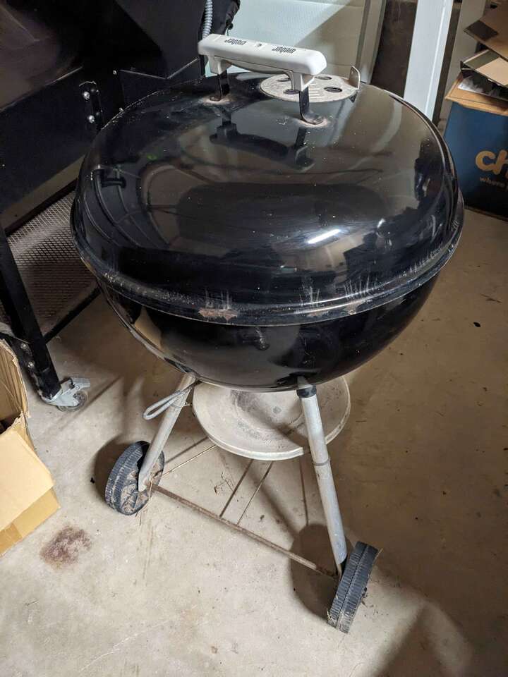 Small Weber Charcoal Grill w/ Wood Chip Container