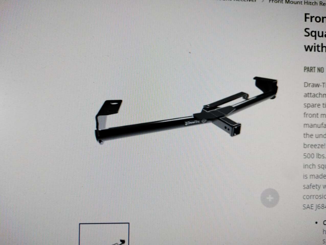 2019 and up dodge ram front 2 in hitch #65081 DRAW TITE great for winch cradle or boat docking