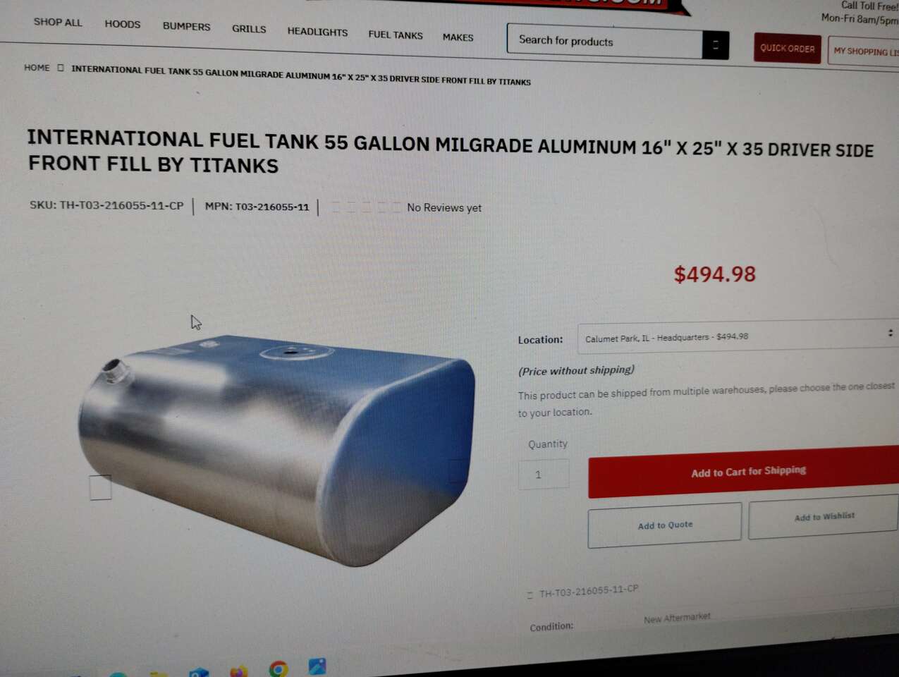 BIG RIG FUEL TANK OPEN TO OFFERS