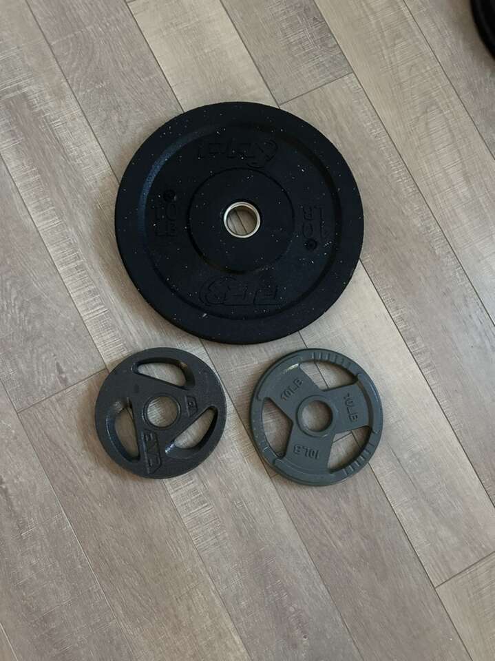 Assorted Plates and Dumbbells $1 per pound