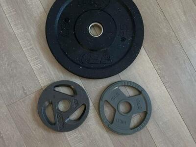 Assorted Plates and Dumbbells $1 per pound