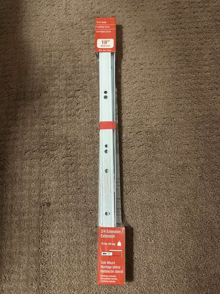 Richelieu 3/4 Extension Euro Slide 18 inches