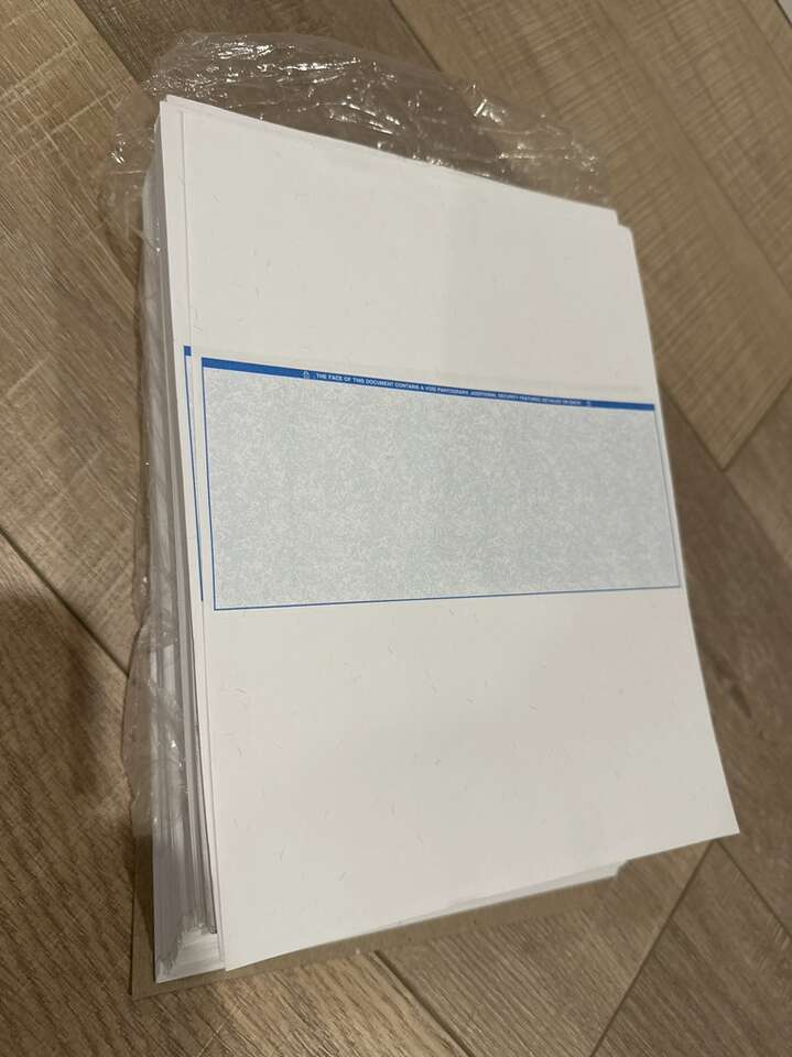 Blank Check Stock Printing Paper