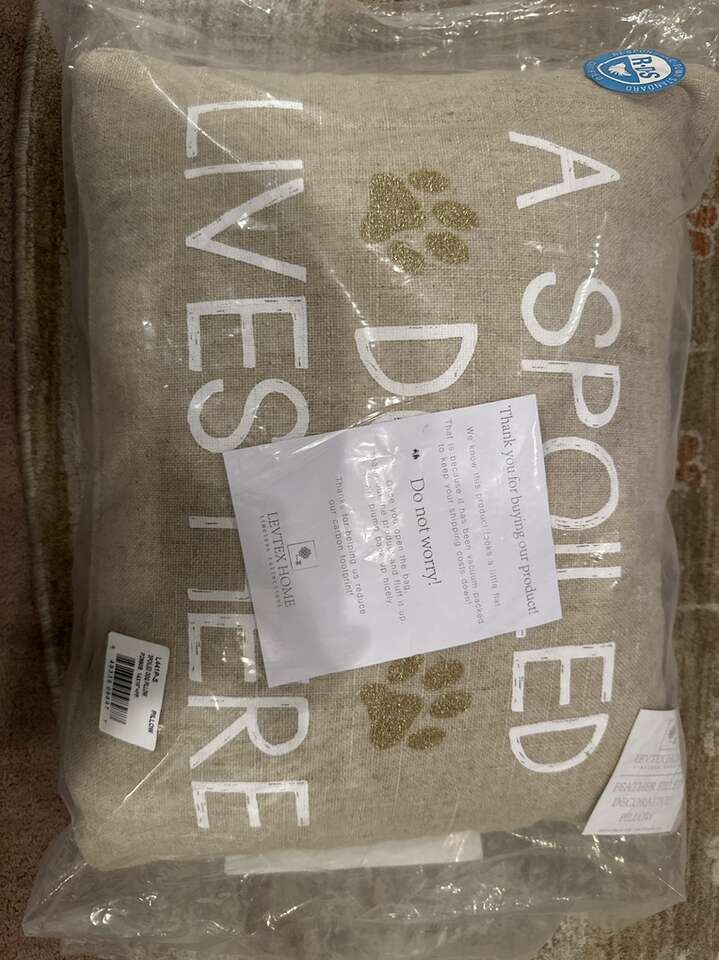 Spoiled Dog Decorative Pillow