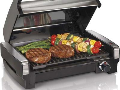 Hamilton Beach Electric Indoor Searing Grill with Adjustable Temperature Control