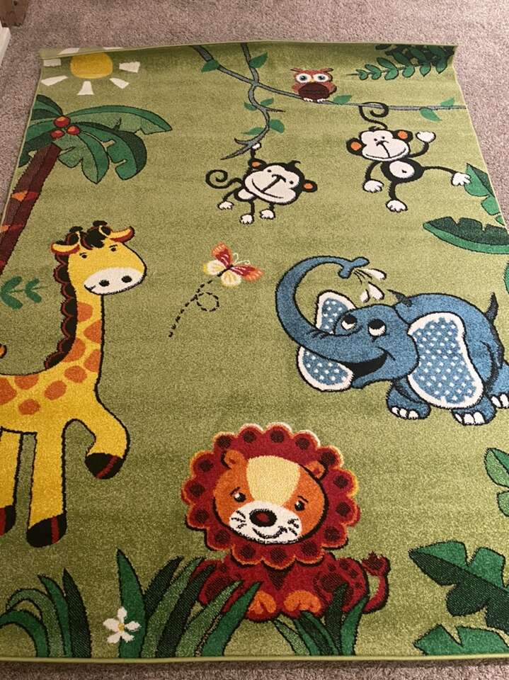 5 Ft 3 In X 7 Ft 3 In Green Animal Rung