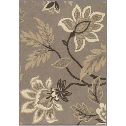 7’10x8’10 Gray Brown Indoor Ivory Casual Rug