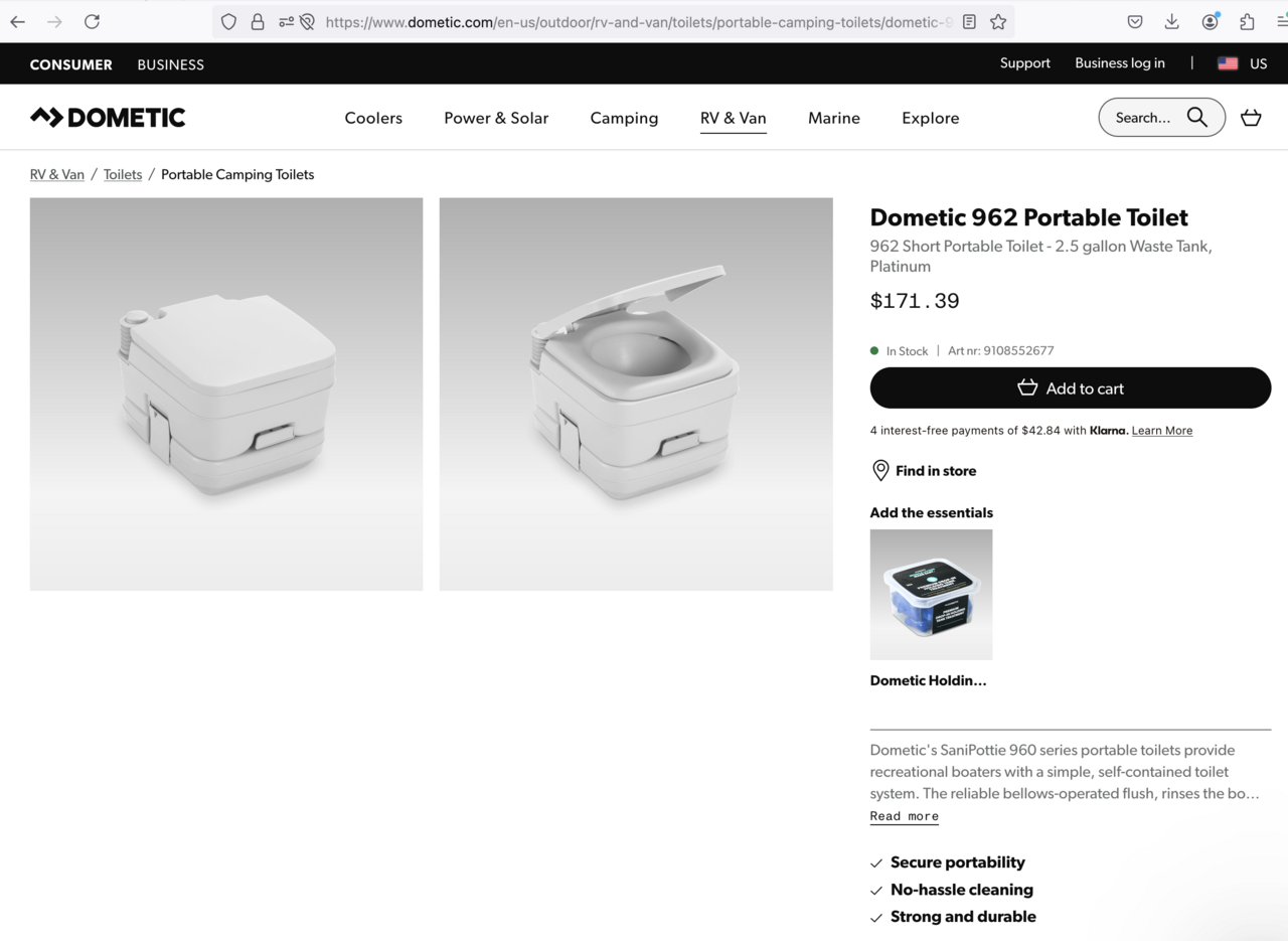 Squeaky Clean Dometic Cassette Toilet RV Vanlift