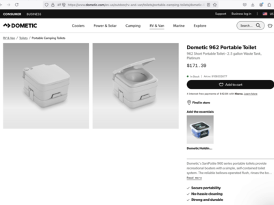 Squeaky Clean Dometic Cassette Toilet RV Vanlift