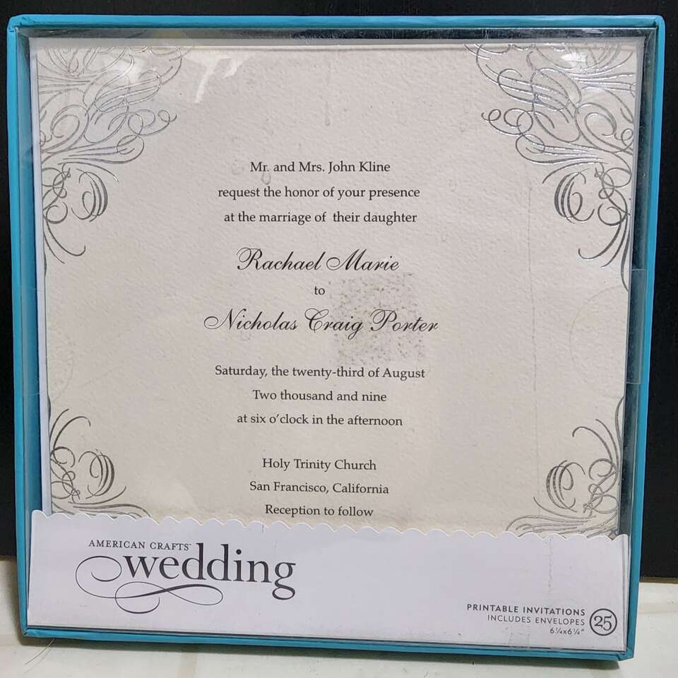 Printable Wedding Invitations/Envelopes (Qty 325)