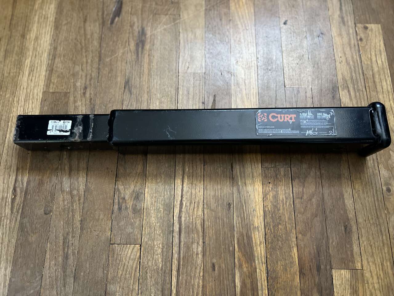 CURT Trailer Receiver Tube Extender: 2 in Compatible Hitch Size, 18 in Overall Lg