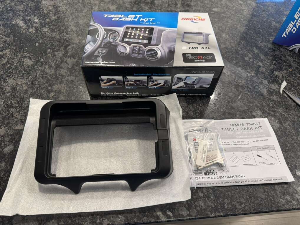 2011-17 Jeep Wrangler IPad Mini Dash Mount Kit