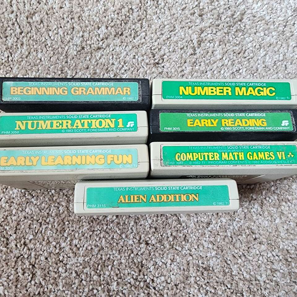 7 TI Solid State Cartridge Games