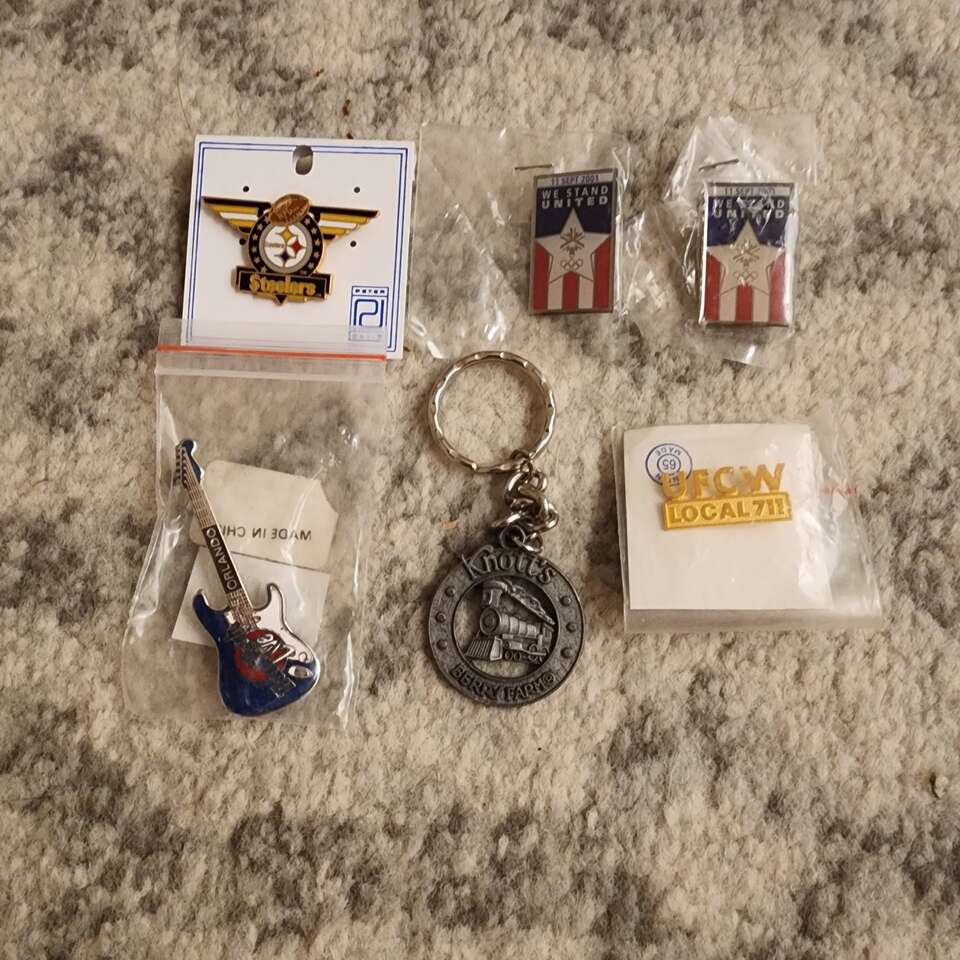 Pins and a Keychain