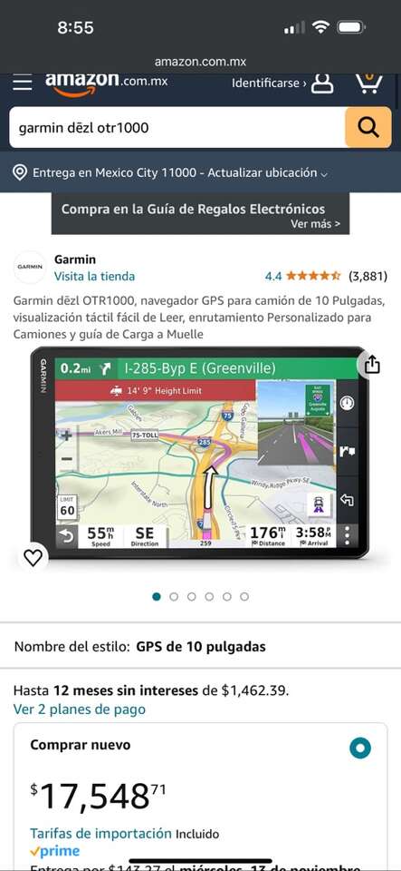 TRUCK NAVIGATION  Garmin  GPs dēzl OTR1000