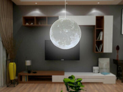 New Moden Ceiling LED 3D Printing Moon Pendant Light - Chandelier (HM)