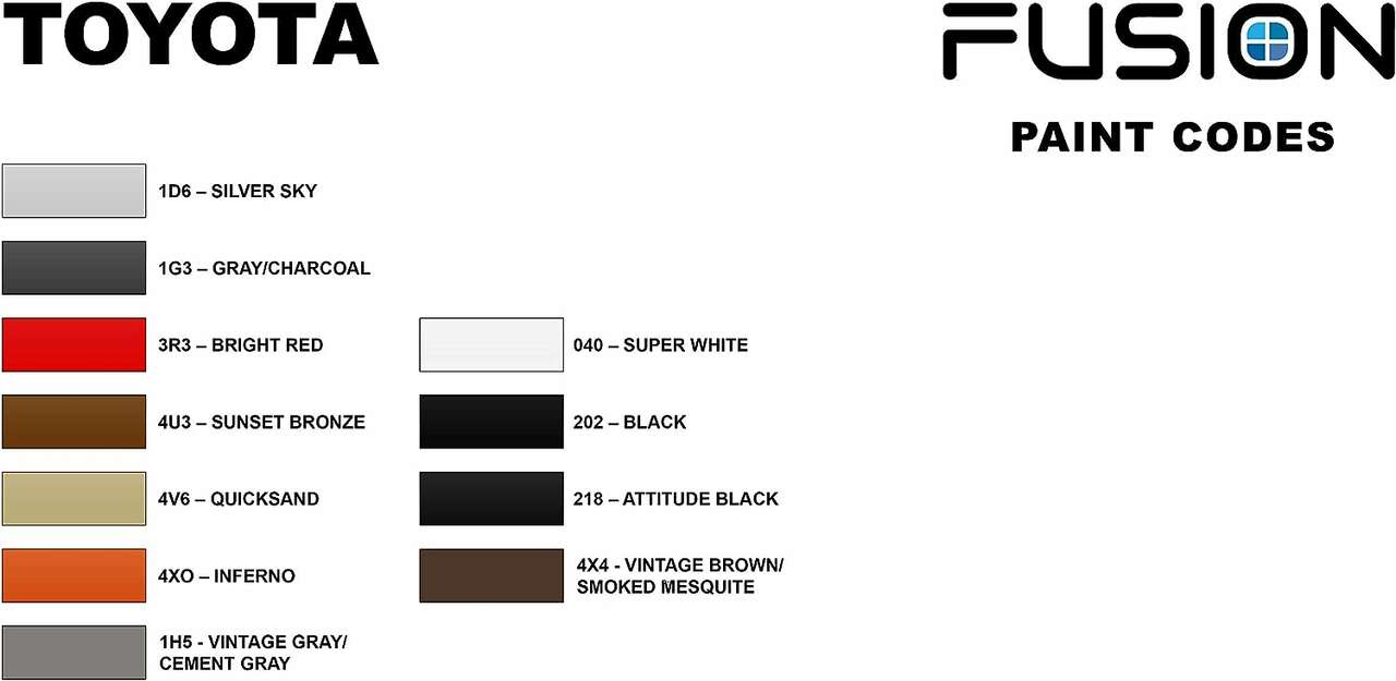 ARE Fusion Painted Hard Fold Truck Bed Tonneau Cover AR42014L-4X0 2016 2023 Toyota Tacoma 5' 60.3 Paint Code 4X0 Inferno