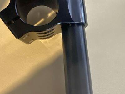 FXCNC Clip on Motorcycle Handlebar pair Black HY04-H-35mm FBA