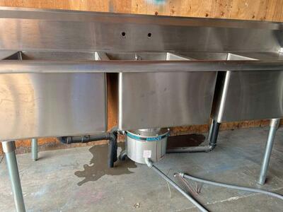 Salvajor Model 200 food grinder Commercial Sink