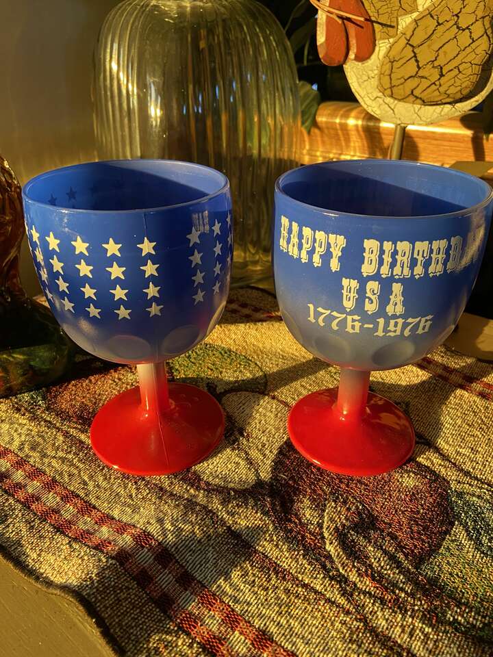 Vintage Special Edition Bicentennial (1976) Bartlett Collins Goblets