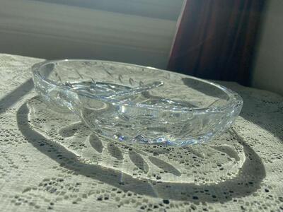 Vintage Royal Doulton Divided Crystal Dish