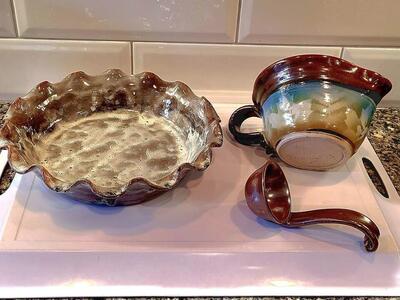 Handmade Pottery 3 Piece Set