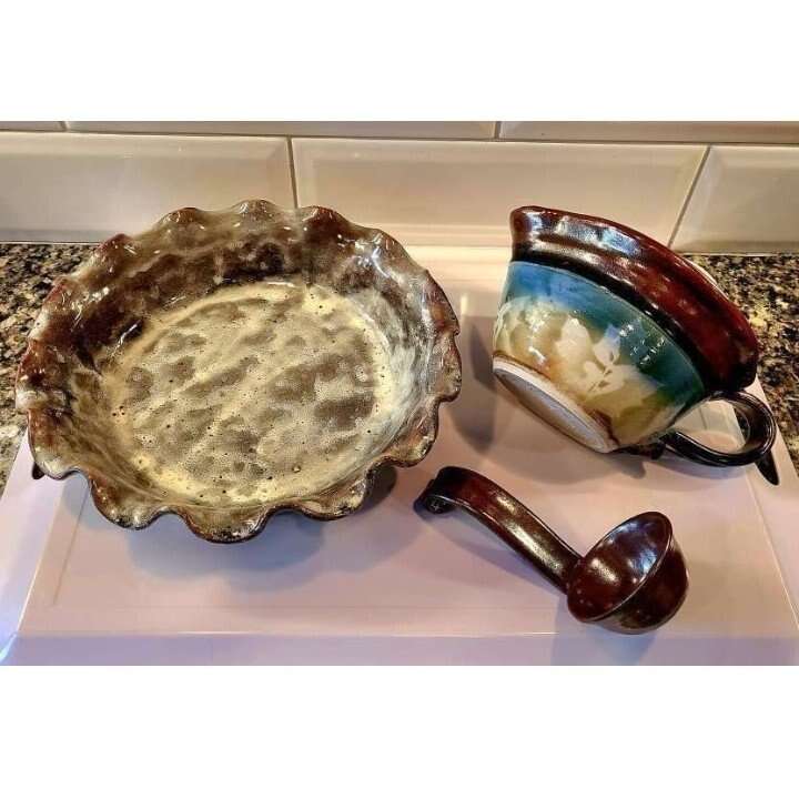 3 Piece Set Handmade Pottery