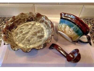 3 Piece Set Handmade Pottery