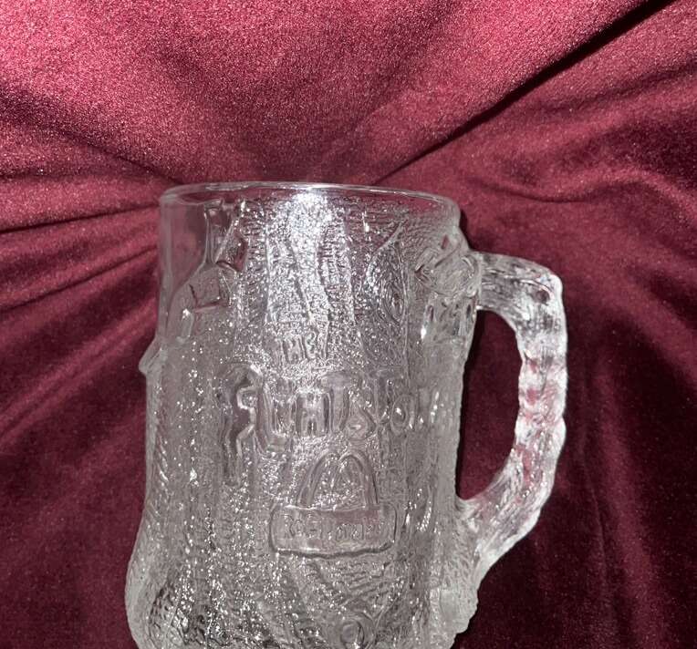 Vintage Flintstones Rocdonald Glass Mug