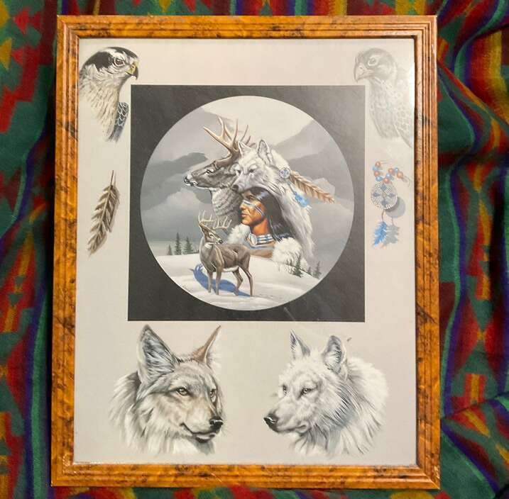 1996 Gary Ampel Native American Print