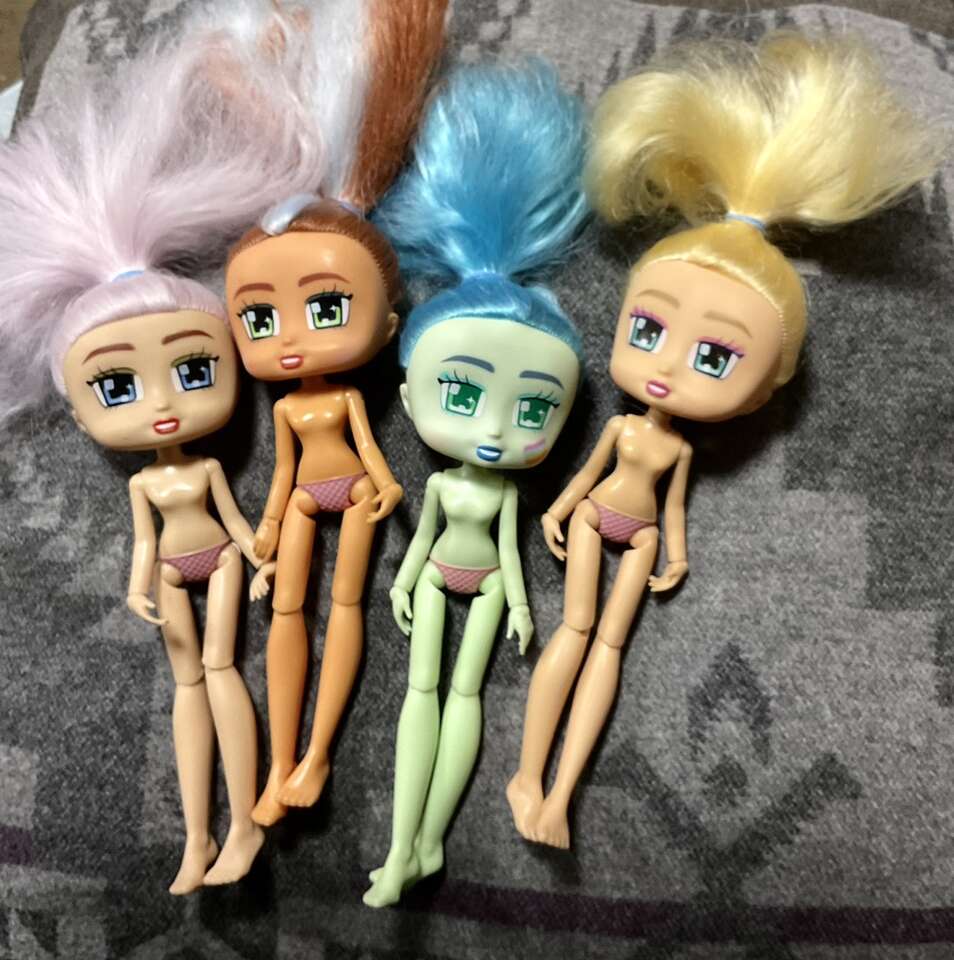 4 - Boxy Girls Doll Lot 8 Inch Posable Dolls