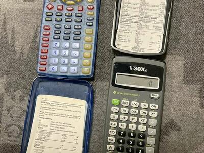 TI-15 Calculator Solar Power And TI-30a