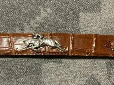 Vtg Brighton 1996 Brown Embossed Belt