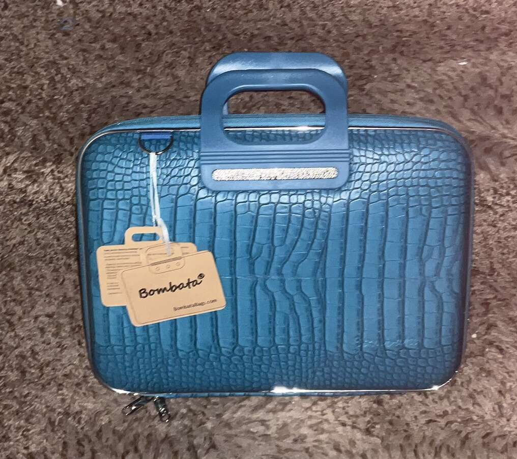 NEW Bombata Turquoise Siena-Cocco 13 Laptop Bag