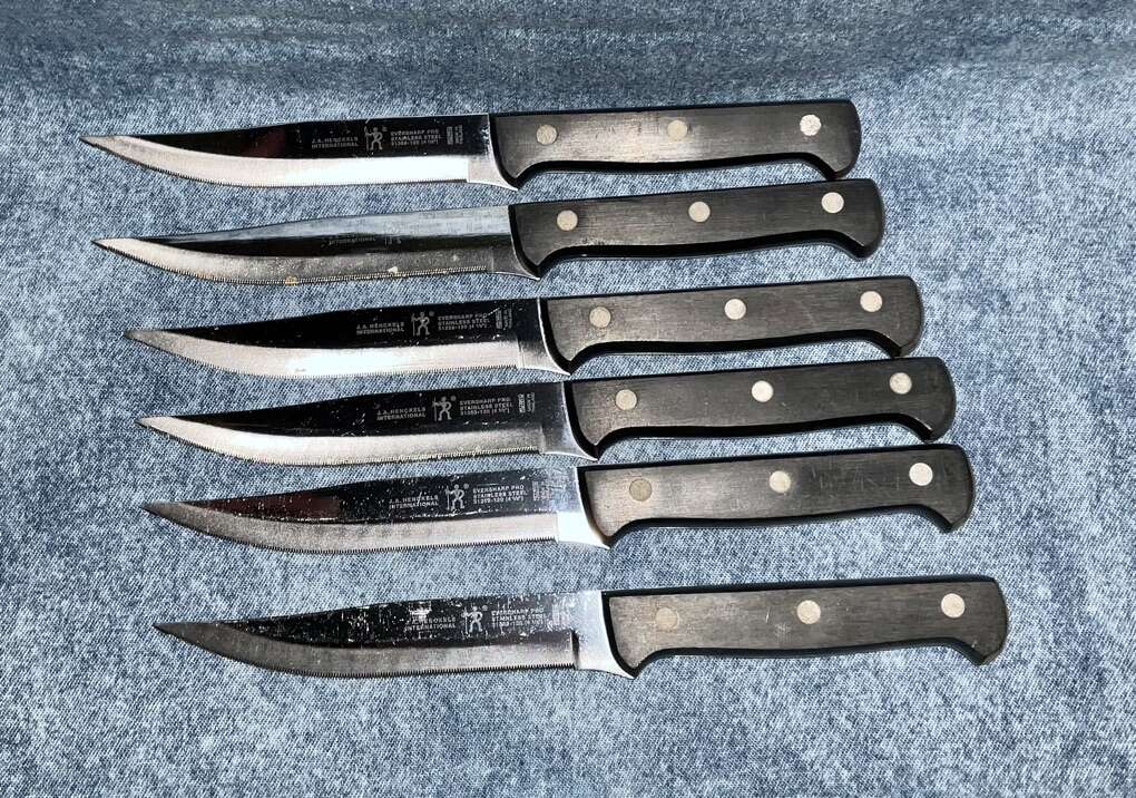 6- J.A.Henckels Int. Eversharp Pro Steak Knives