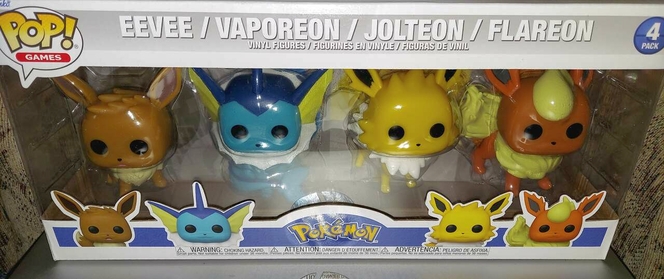 Funko Pop! Games Pokemon Eevee, Vaporeon, Jolteon and Flareon 4