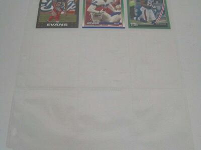 Lot of 3 Buffalo Bills NFL Player Cards With Binder Sheet (Lee Evans, Don BeeBe)