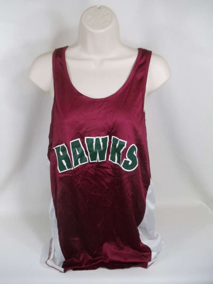 Kids Purple and White Hawks Large Jersey