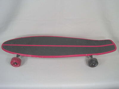 Authentic Channel One Wooden Pink and Black Flower Tropical 28" Penny/Skateboard