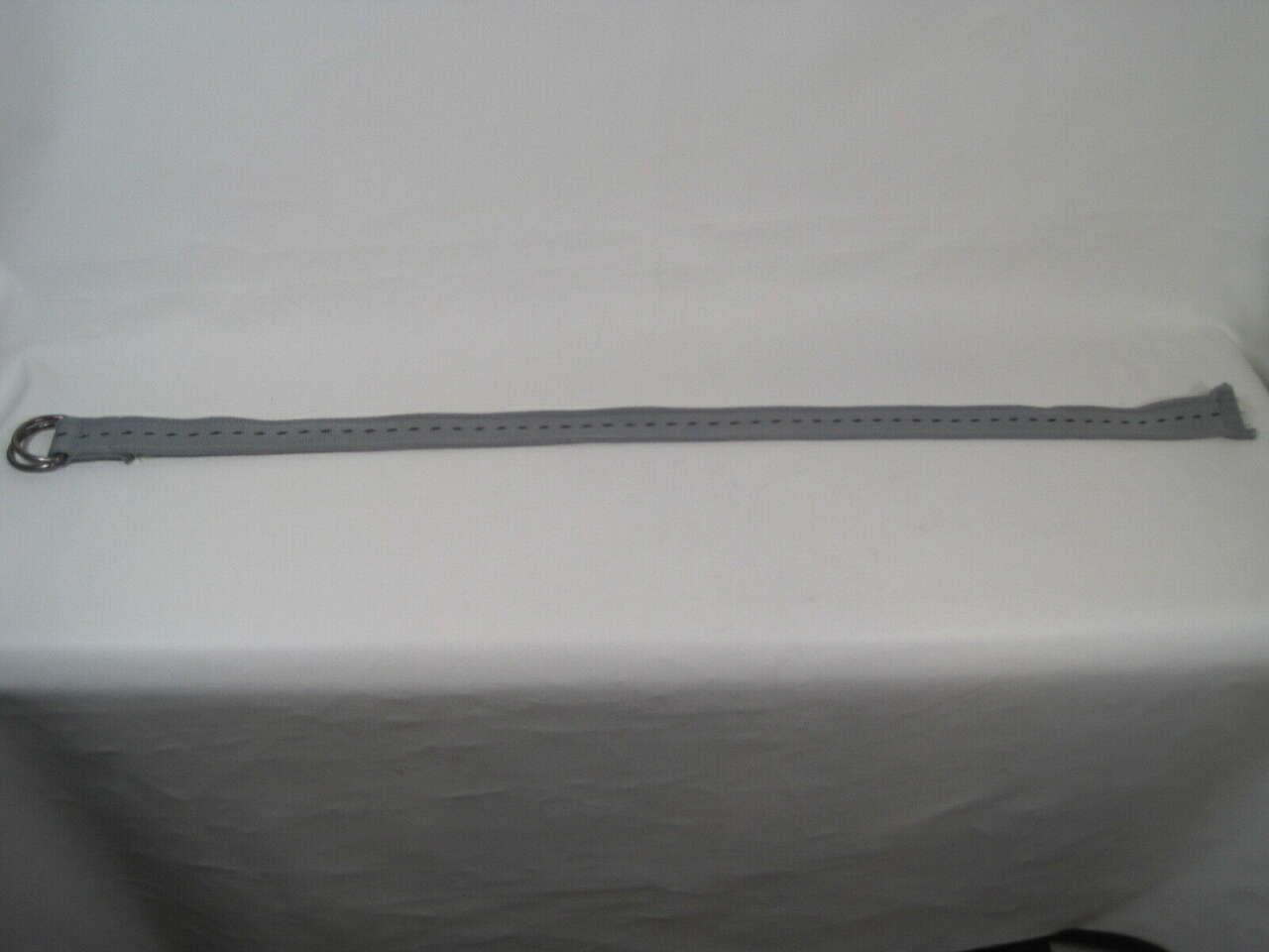 Boys Military Canvas Gray & Black Dash 34 inch Web Belt Double D-ring Buckle